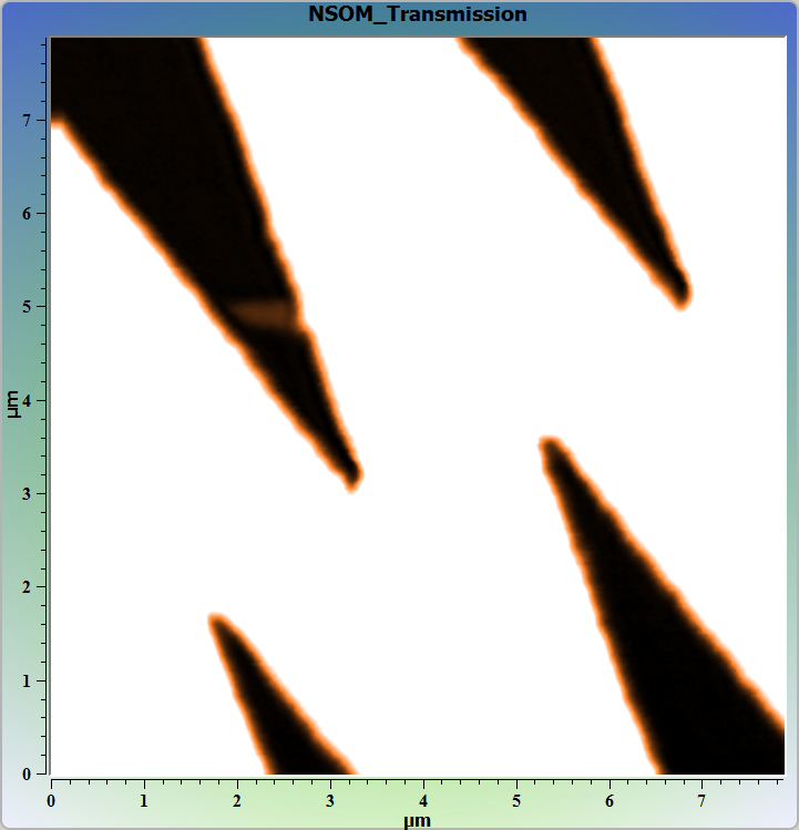 Vanadium test grating. NSOM image.